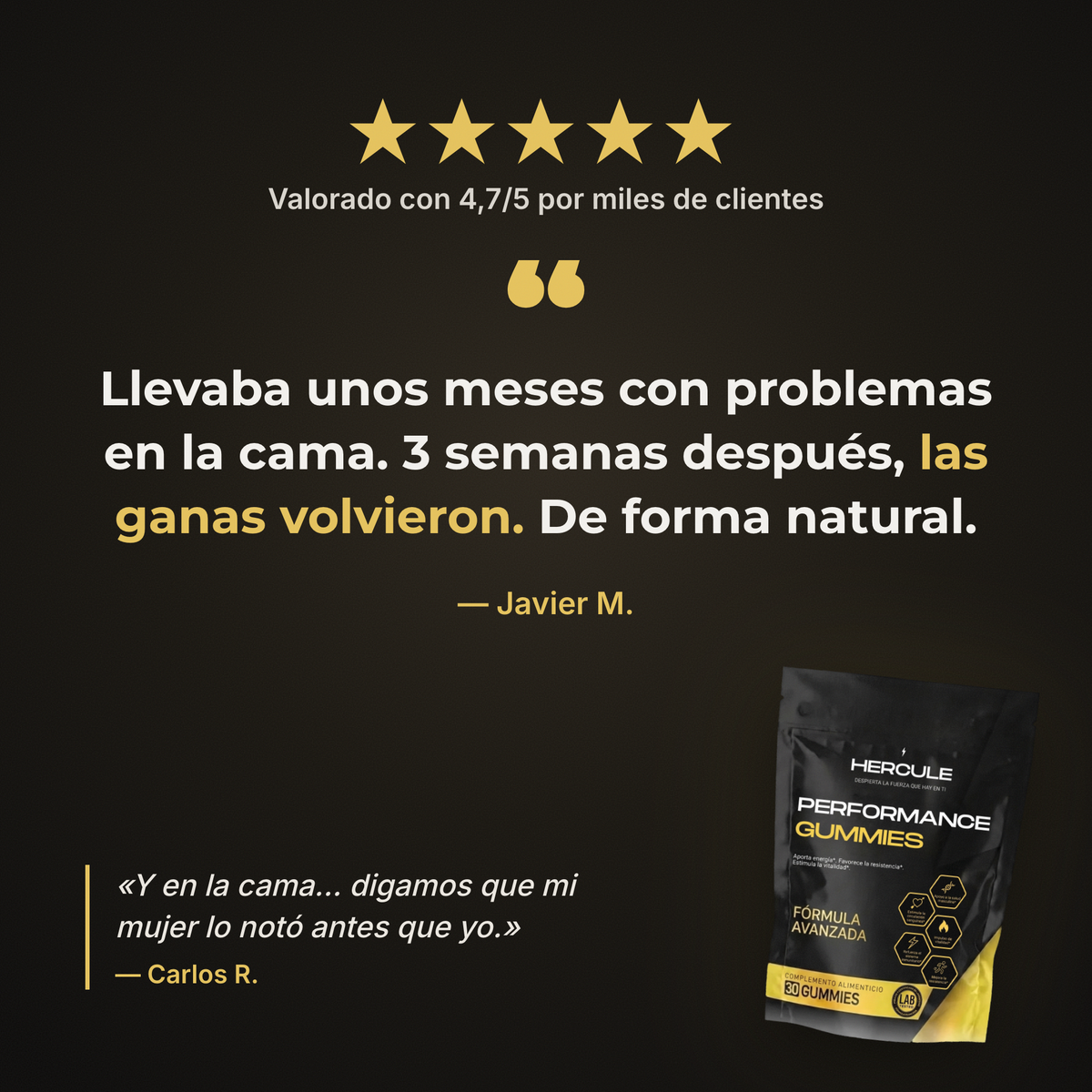 [lang:es] HERCULE Gummies Performance, opiniones de clientes