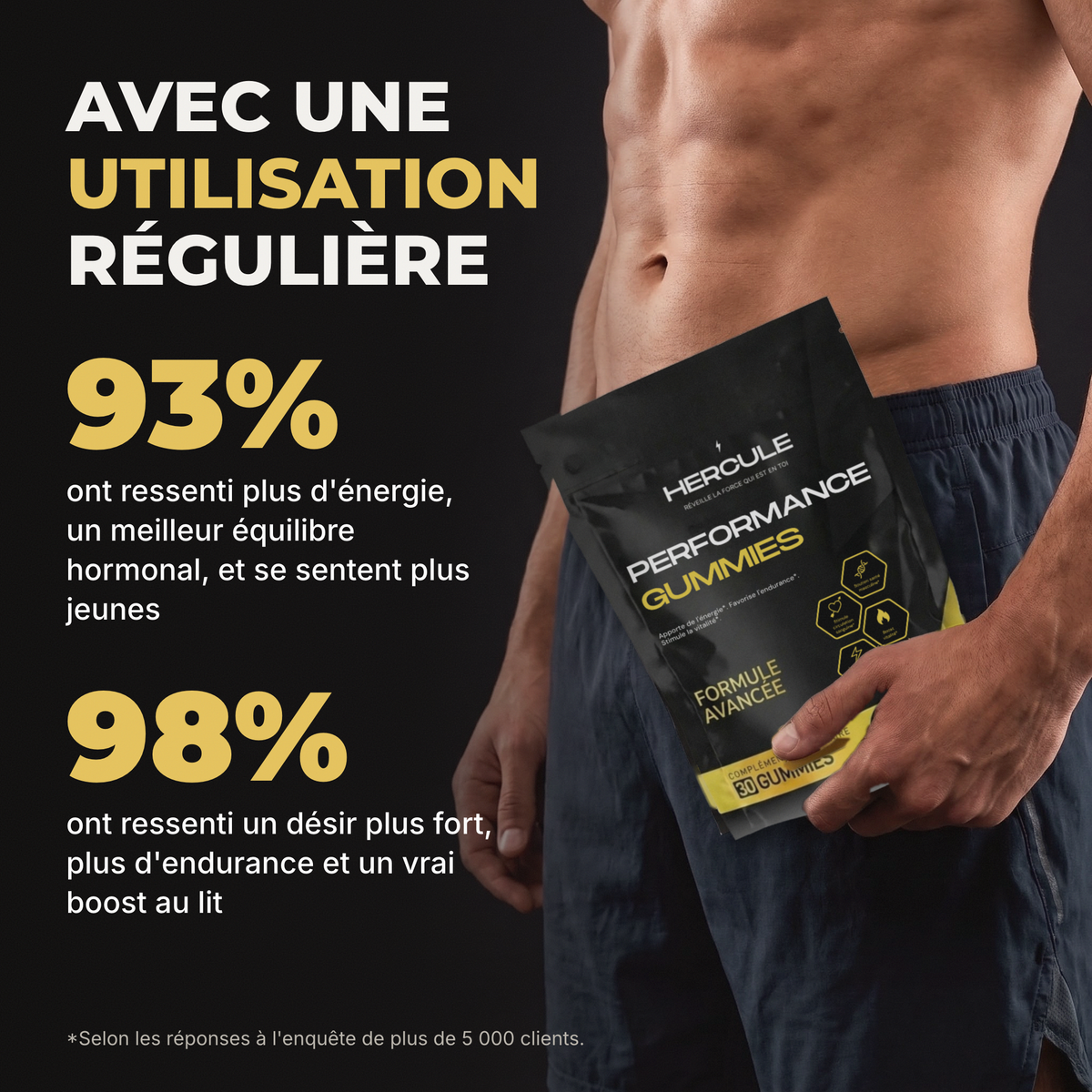 [lang:fr] HERCULE Gummies Performance, avec une utilisation régulière